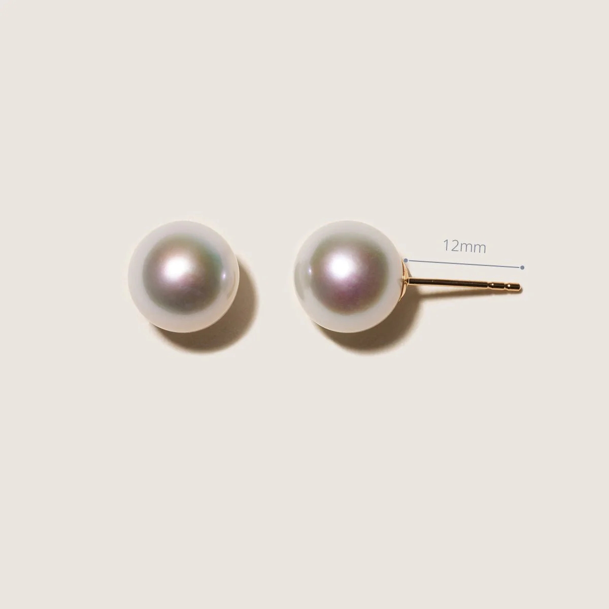 10-11mm Freshwater Edison Pearl 14K Gold Classic Studs Earrings - Image 3