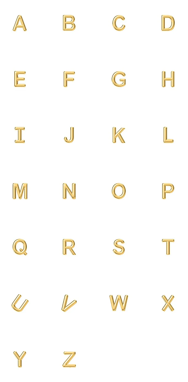 18K Gold Custom Letter Initial Necklace - Image 8