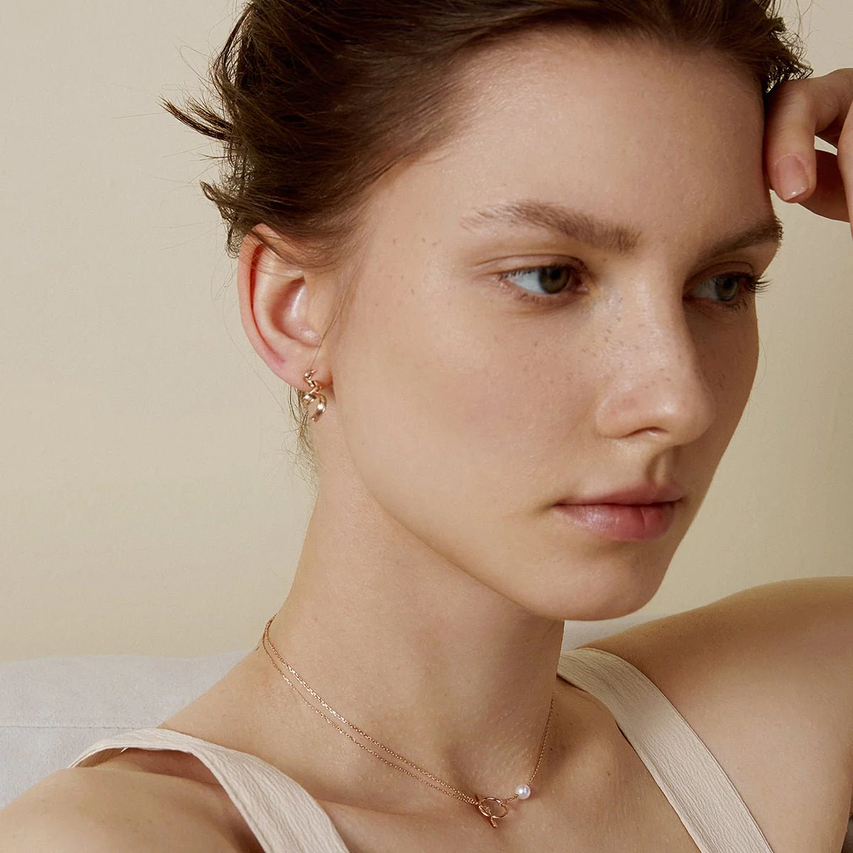 18K 14K Rose Gold Silk Ribbon Earrings - Image 6