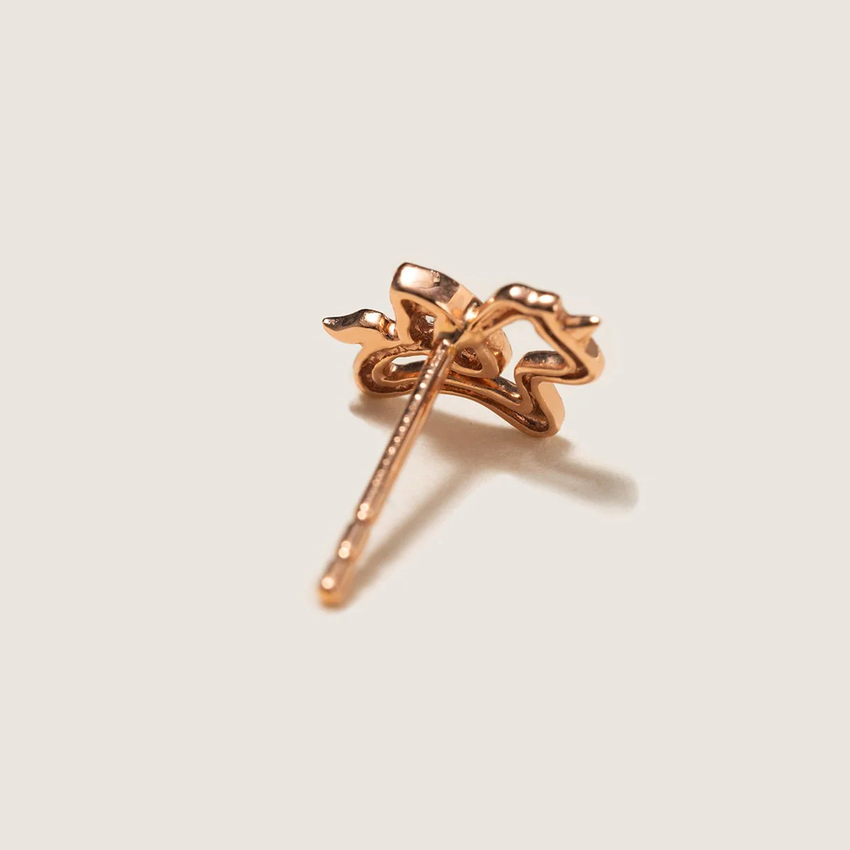 9K Rose Gold Lab-Grown Diamonds Lucky Flying Horse Studs Earrings - Image 7