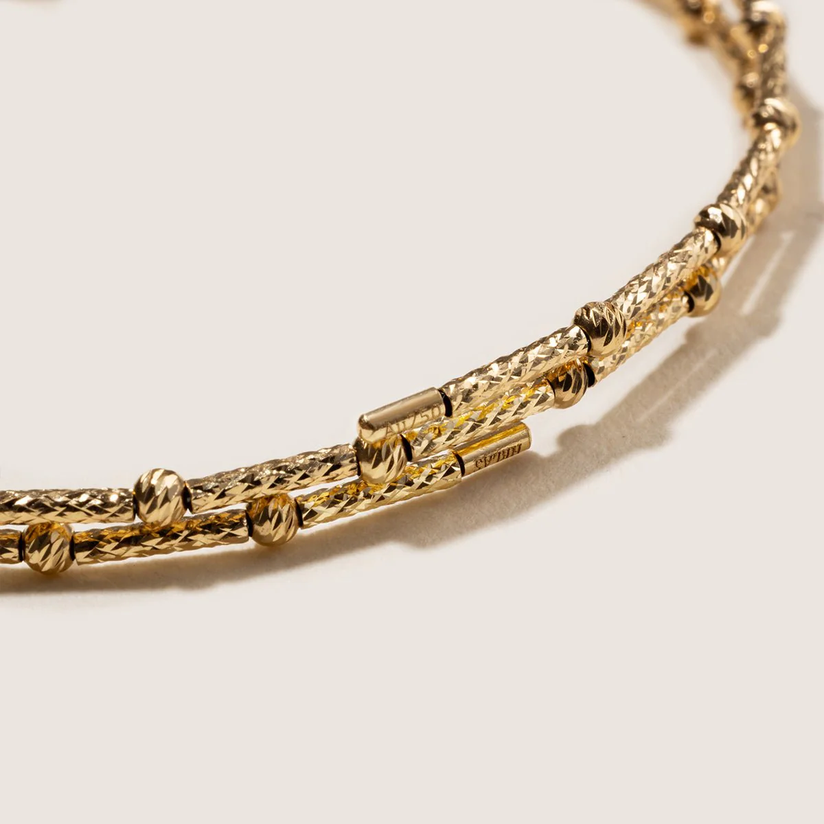 Akoya Pearl 18K Gold Double-Layer Stretch Bracelet - Image 8