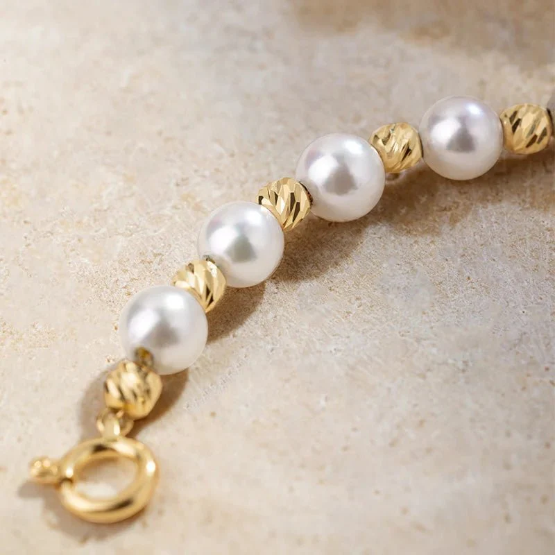 Akoya Pearl 18K Gold Elegant Style Extender Chain Necklace - Image 3