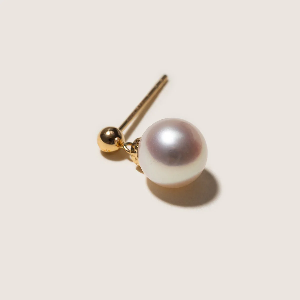 Akoya Pearl 18K Gold Italian Stud Earrings - Image 5