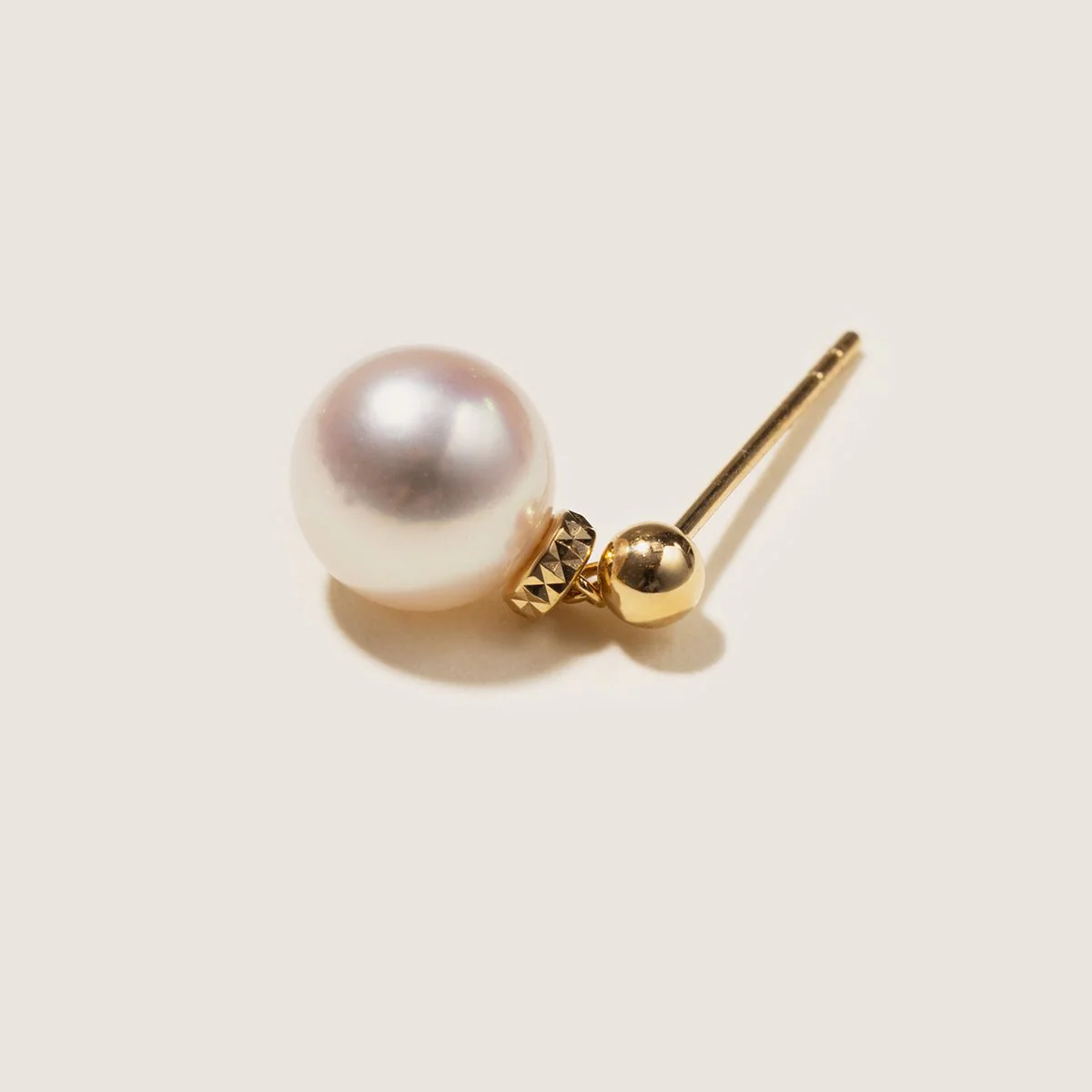 Akoya Pearl 18K Gold Italian Stud Earrings - Image 7