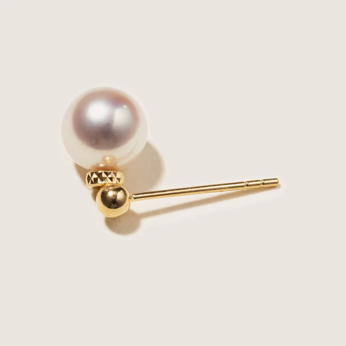 Akoya Pearl 18K Gold Italian Stud Earrings - Image 8