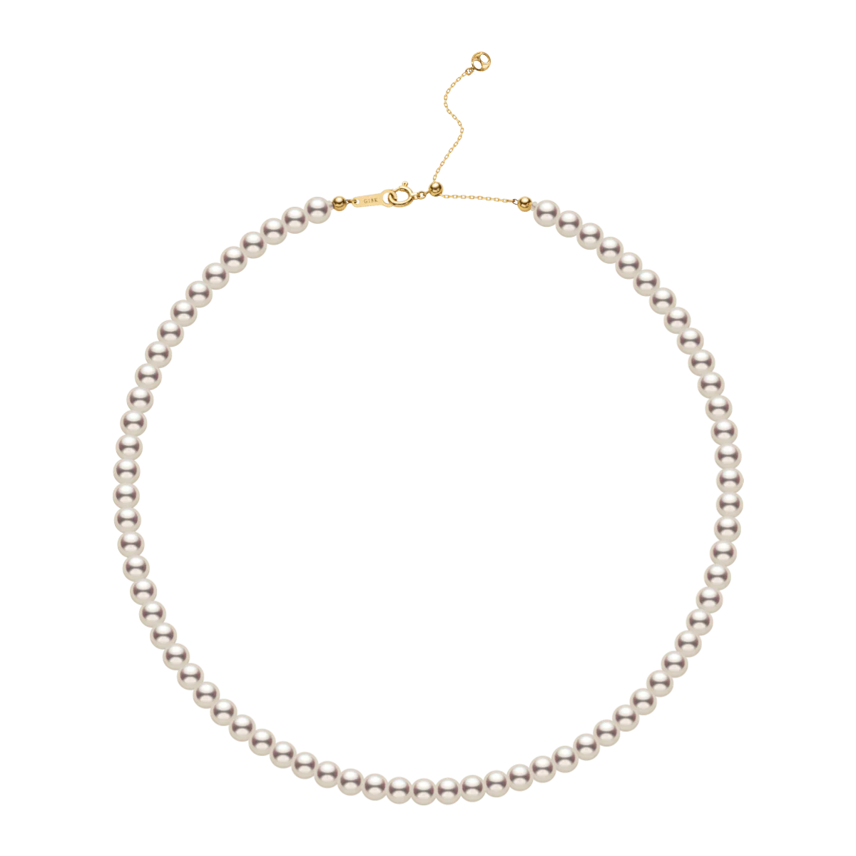 Akoya Pearl 18K Gold Lustre Classic Strand Necklace - Image 3