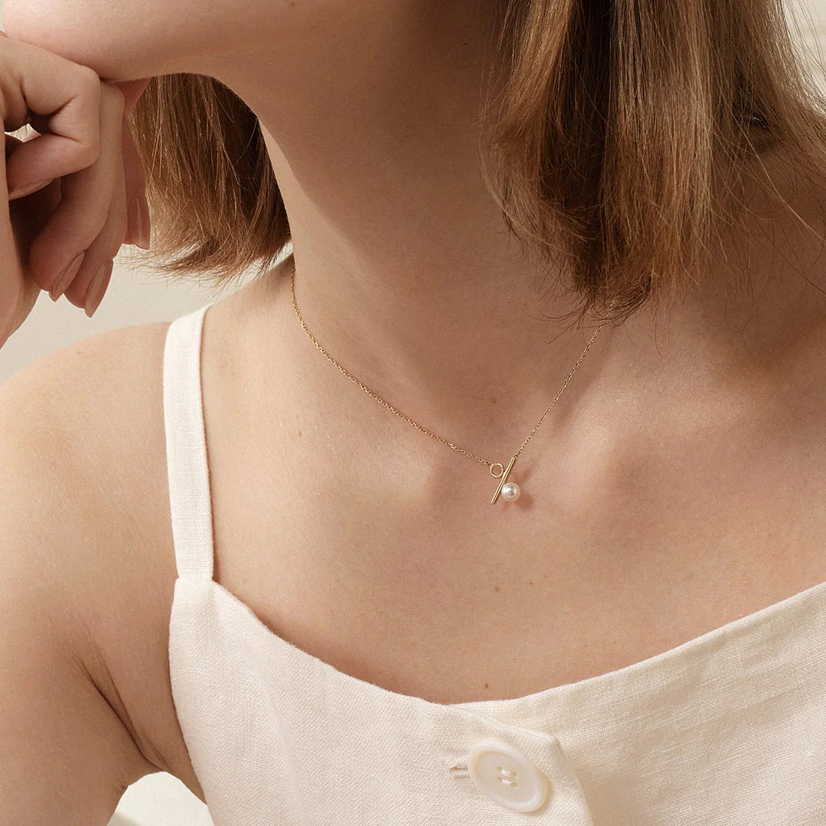 Akoya Pearl 18K Gold Percentage Necklace - Image 4