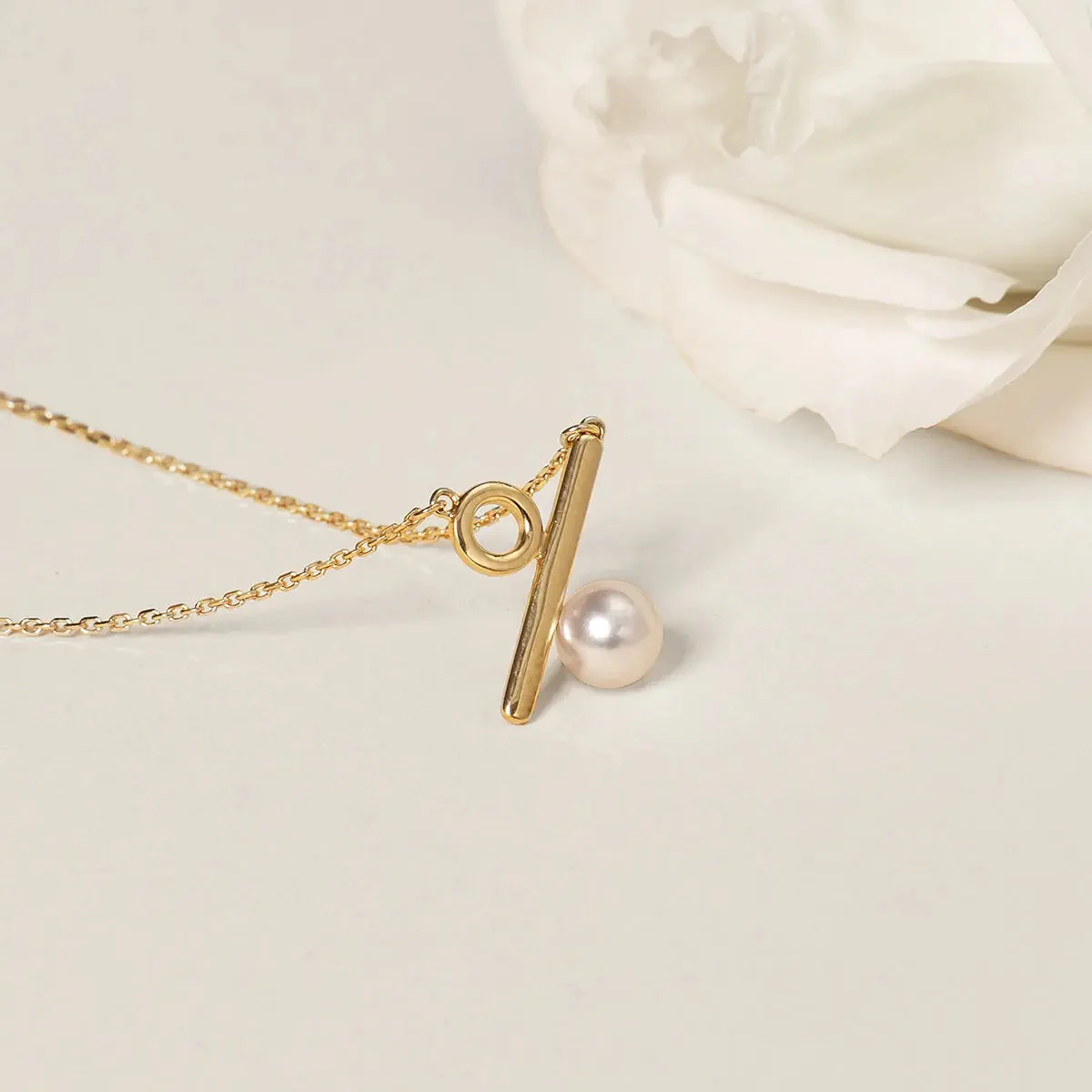 Akoya Pearl 18K Gold Percentage Necklace - Image 5
