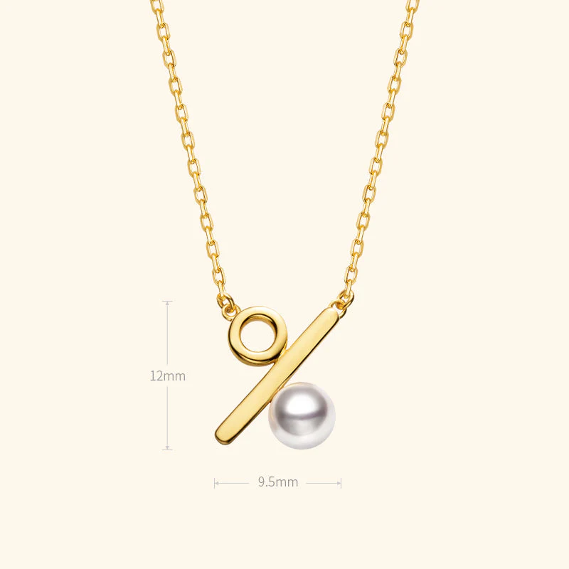 Akoya Pearl 18K Gold Percentage Necklace - Image 7
