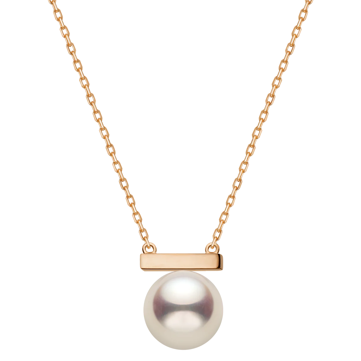 Akoya Pearl 18K Gold Whole Rest Note Necklace - Image 11