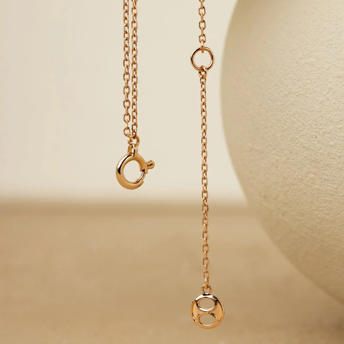 Akoya Pearl 18K Rose Gold Diamond Link Poise Clasp Necklace - Image 7