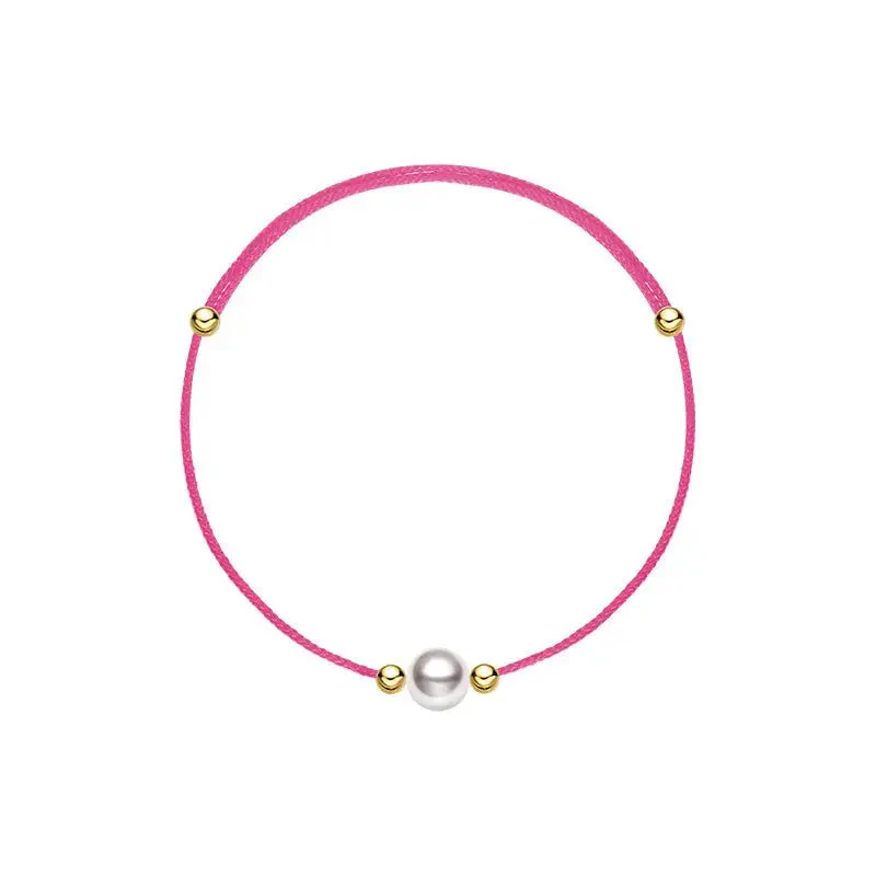 Akoya Saltwater Pearl 18K Gold String Bracelet - Image 7