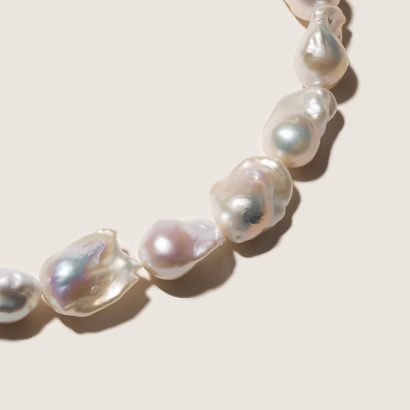 Aurora Freshwater Baroque Pearl 925 Silver Empress Strand Necklace - Image 3