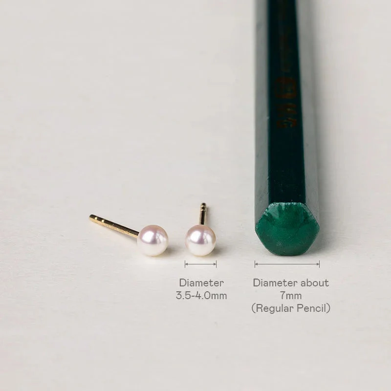18K Gold Petite Bulb Stud Earrings - Image 9