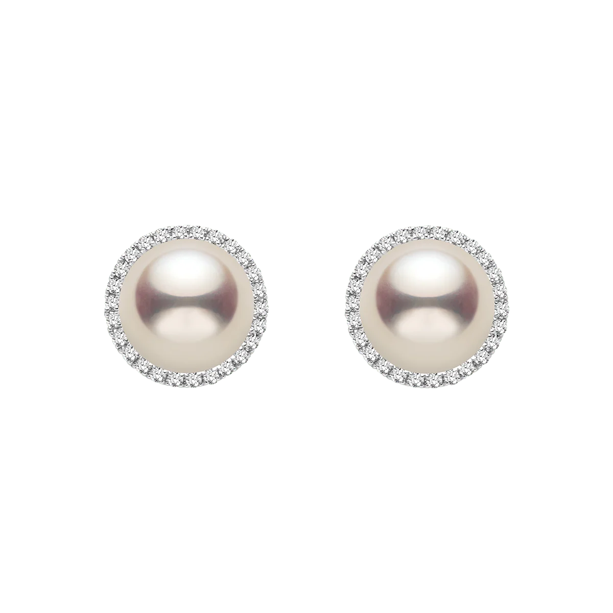 18K Gold Diamond Butterfly Circle Modular Stud Earrings - Image 5