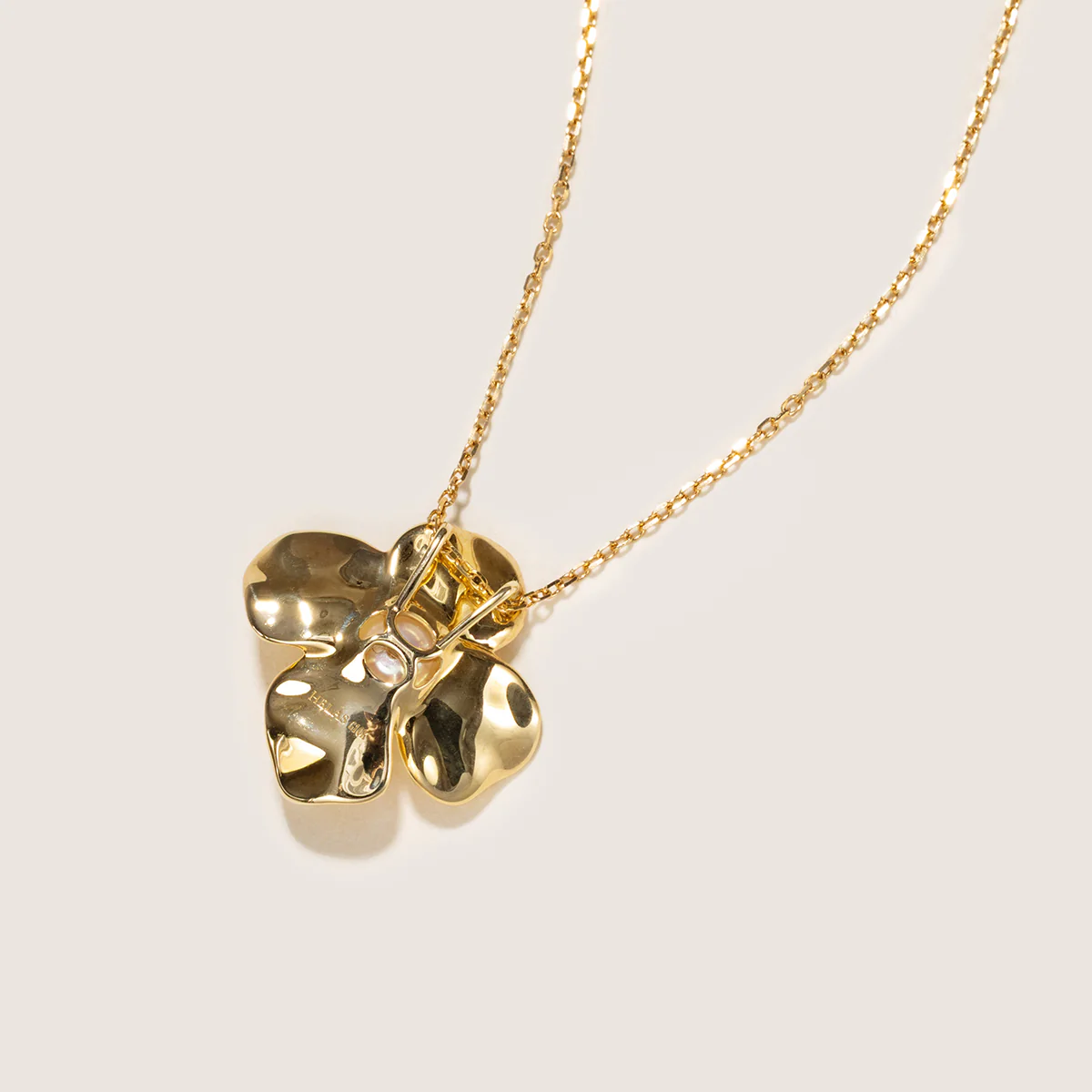 Freshwater Pearl 10K Gold Wild Bloom Pendant Necklace - Image 9