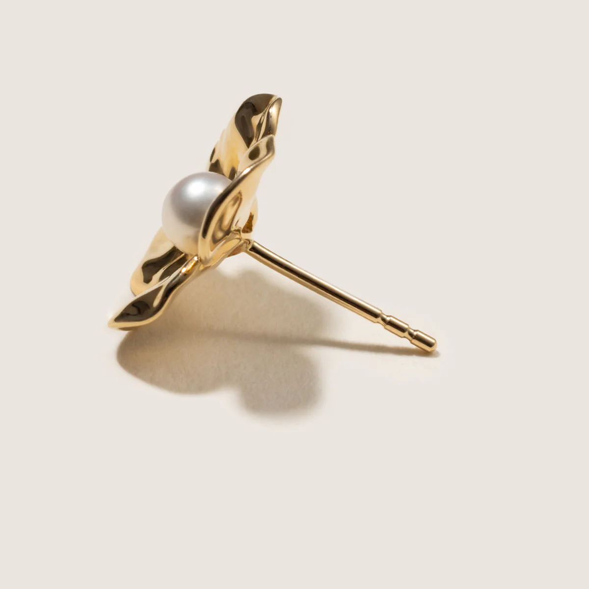 Freshwater Pearl 10K Gold Wild Bloom Stud Earrings - Image 10