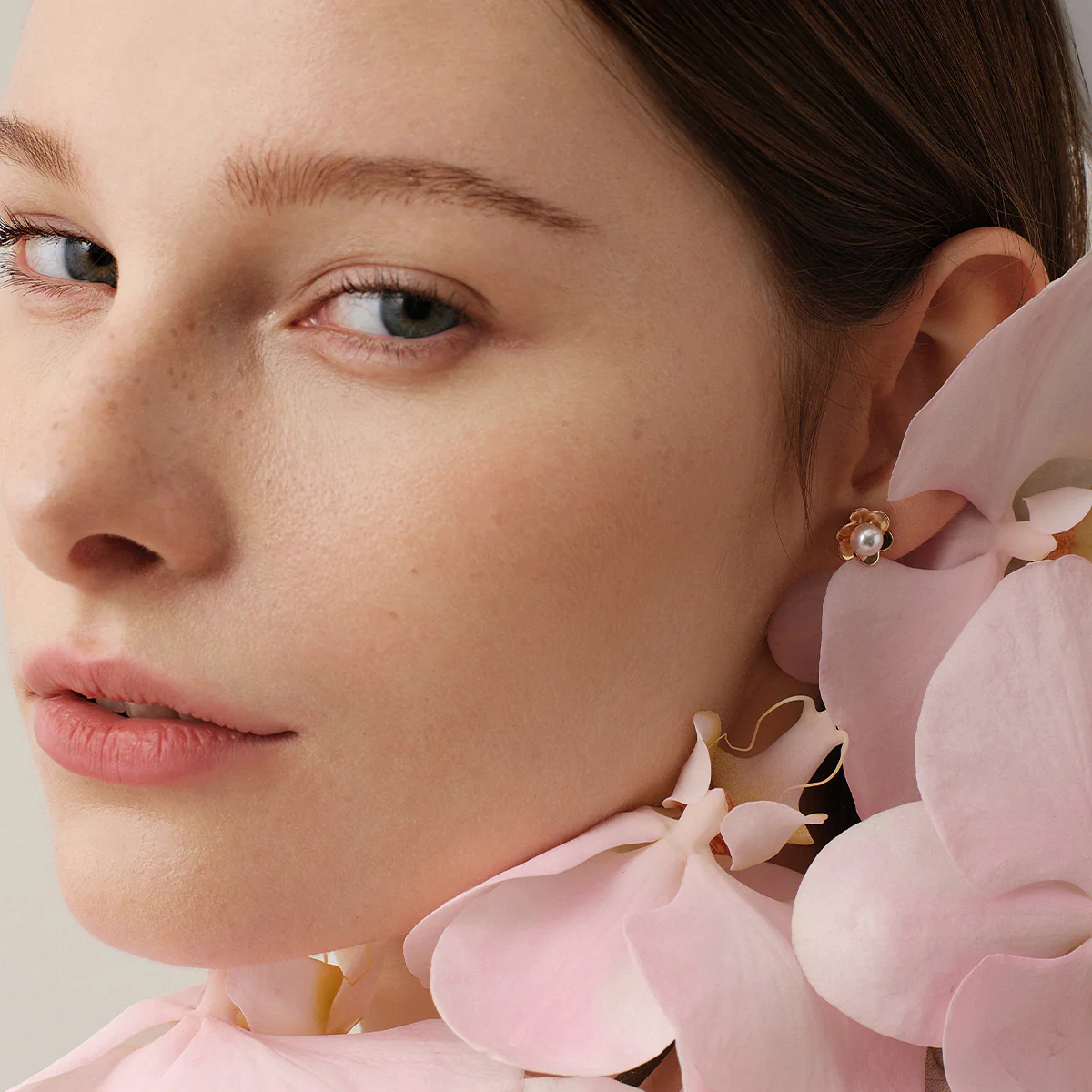 Freshwater Pearl 10K 14K Rose Gold Bloom Dew Earrings - Image 4