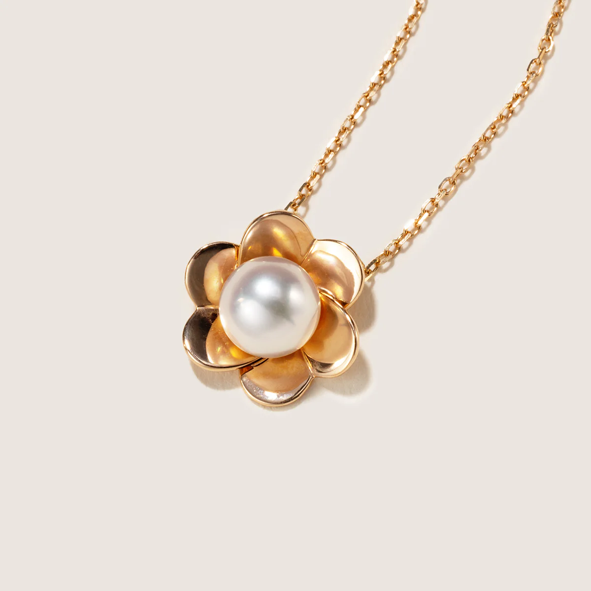 Freshwater Pearl 10K 14K Rose Gold Bloom Dew Necklace - Image 7