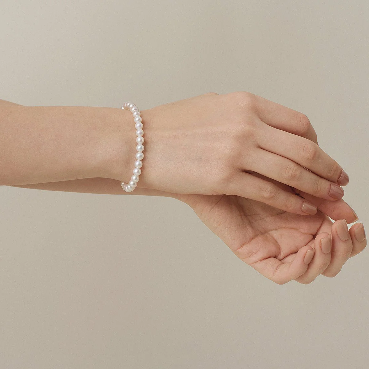Freshwater Pearl 925 Silver Magnetic Clasp Snap Strand Bracelet - Image 3