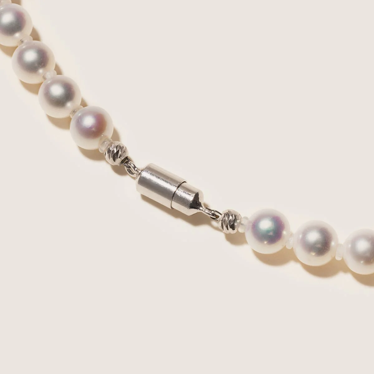 Freshwater Pearl 925 Silver Magnetic Clasp Snap Strand Necklace - Image 7