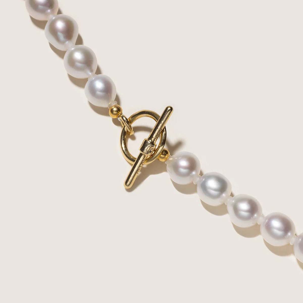 Freshwater Pearl 925 Silver Toggle Clasp Organic Ellipse Long Strand Necklace - Image 11