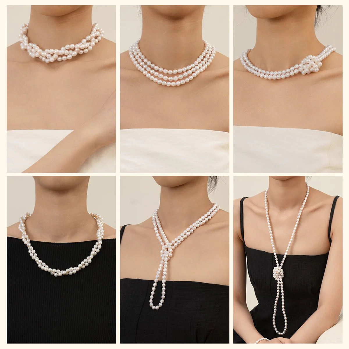 Freshwater Pearl 925 Silver Toggle Clasp Organic Ellipse Long Strand Necklace - Image 12