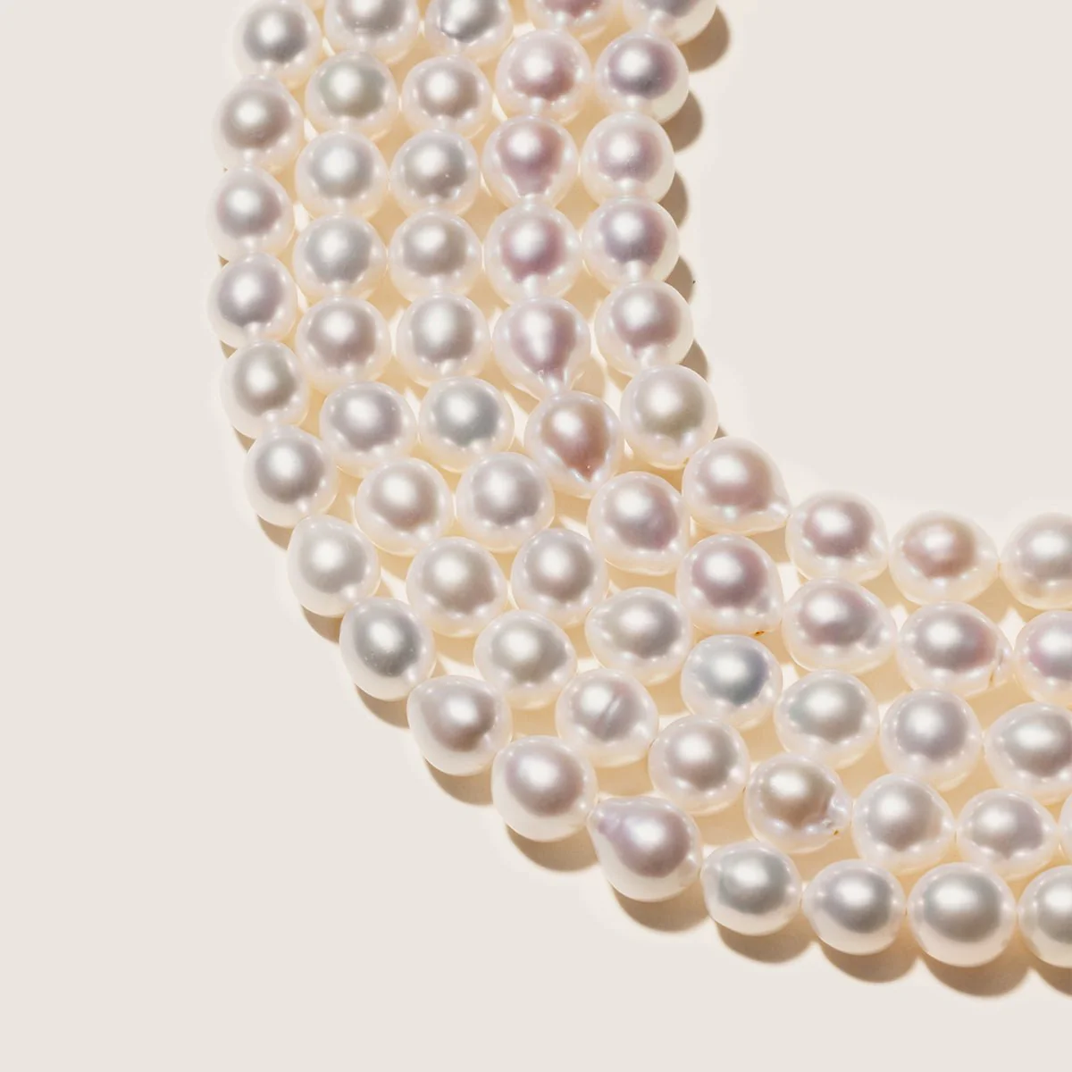 Freshwater Pearl 925 Silver Toggle Clasp Organic Ellipse Long Strand Necklace - Image 13
