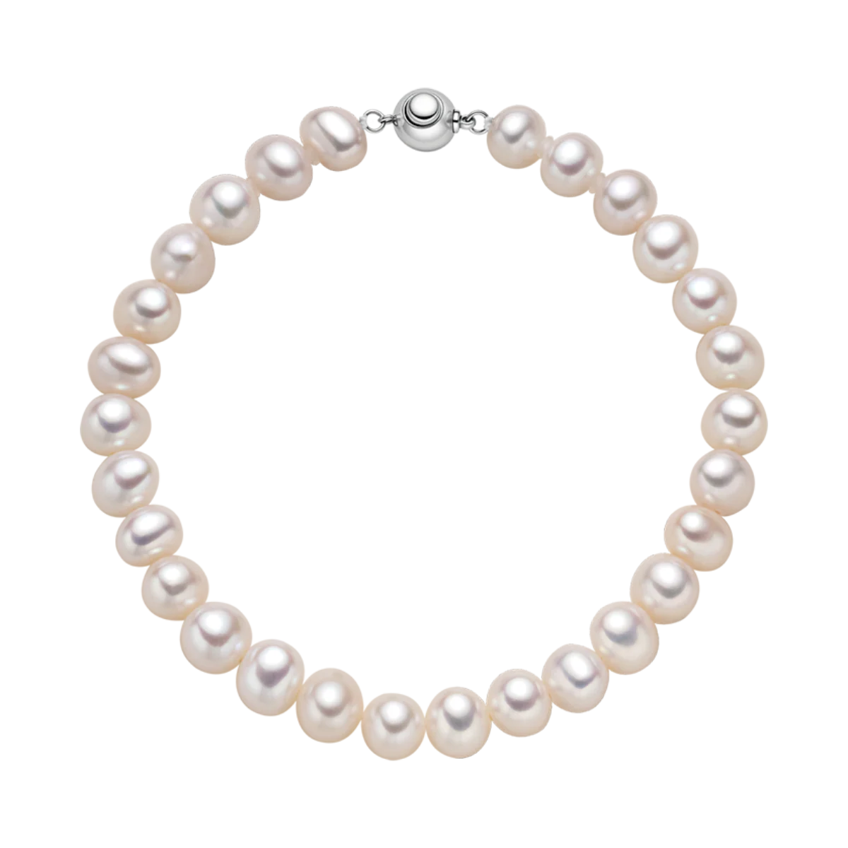Freshwater Pearl 925 Sterling Silver Ball Clasp Versatile Bracelet - Image 3