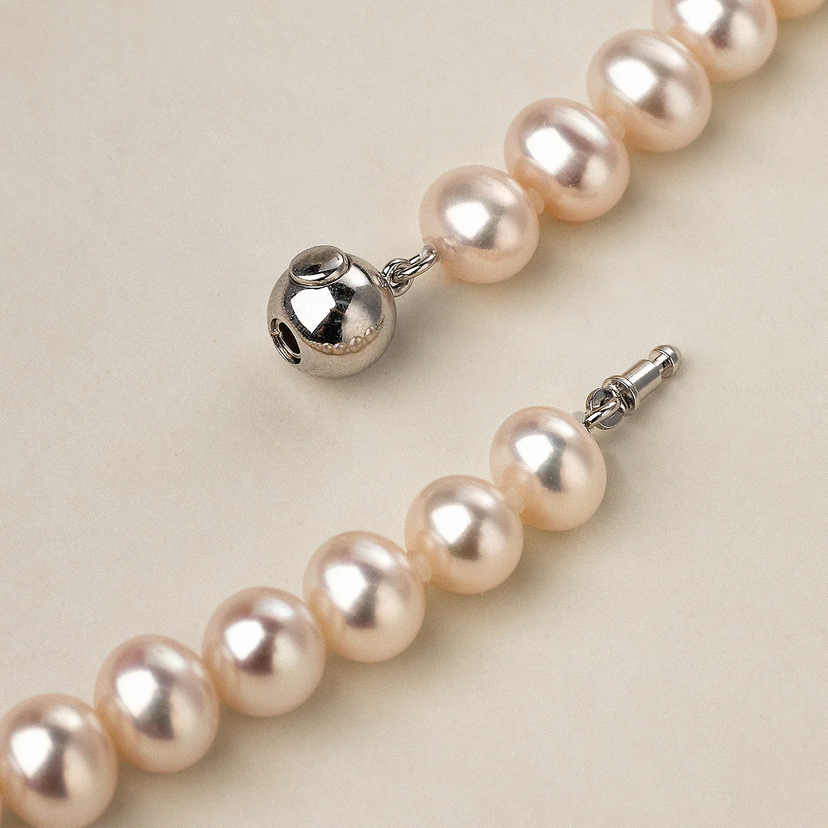 Freshwater Pearl 925 Sterling Silver Ball Clasp Versatile Bracelet - Image 7