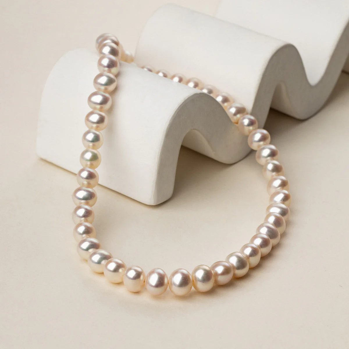 Freshwater Pearl 925 Sterling Silver Ball Clasp Versatile Necklace - Image 2