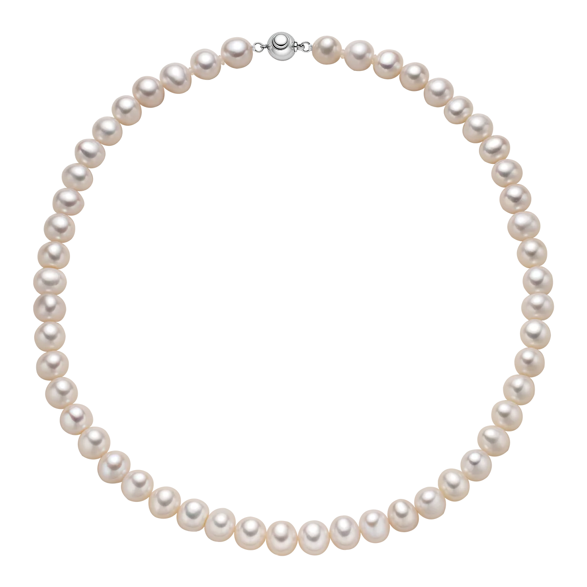 Freshwater Pearl 925 Sterling Silver Ball Clasp Versatile Necklace - Image 6
