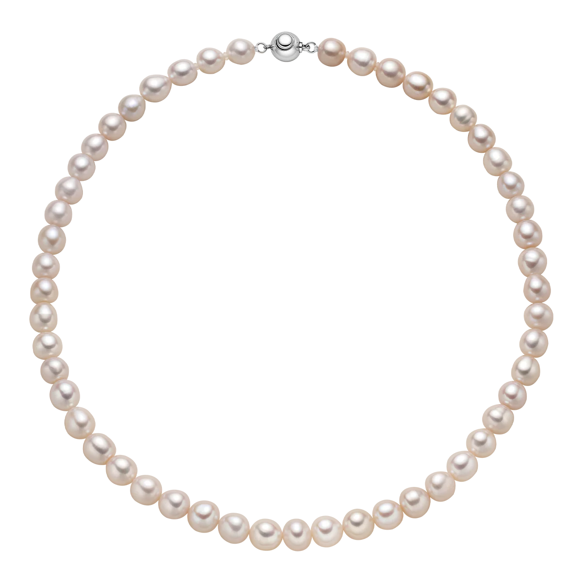 Freshwater Pearl 925 Sterling Silver Ball Clasp Versatile Necklace - Image 7