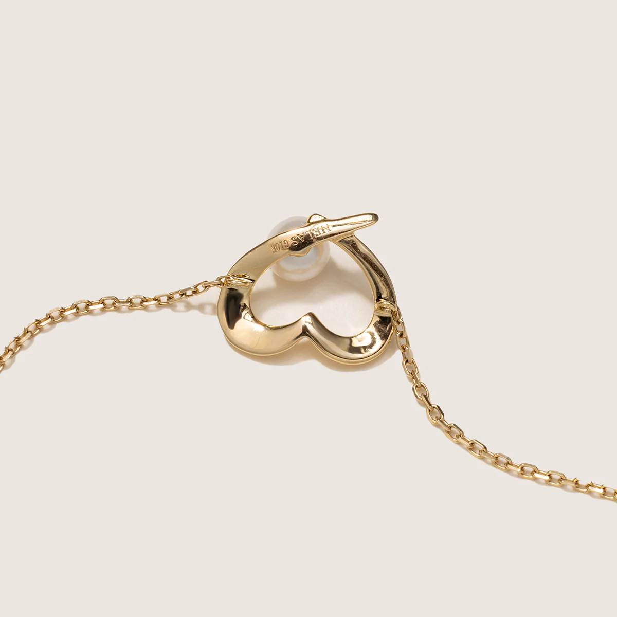 Freshwater Pearl 9K Gold Heart Romance Bracelet - Image 6