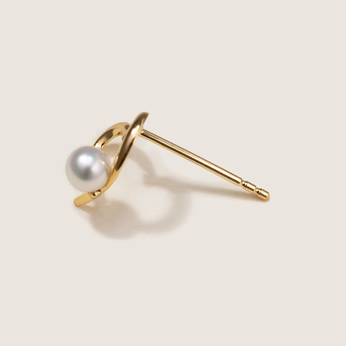 Freshwater Pearl 9K Gold Heart Romance Studs Earrings - Image 7