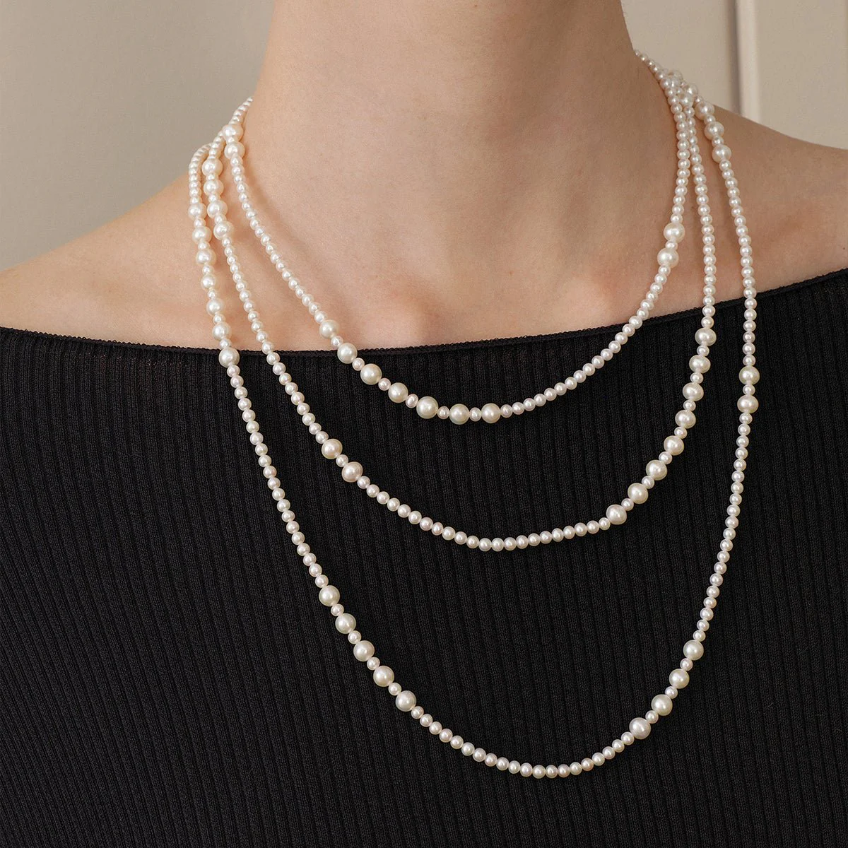 Freshwater Pearl Dewdrop Extra-Long Strand Necklace - Image 3