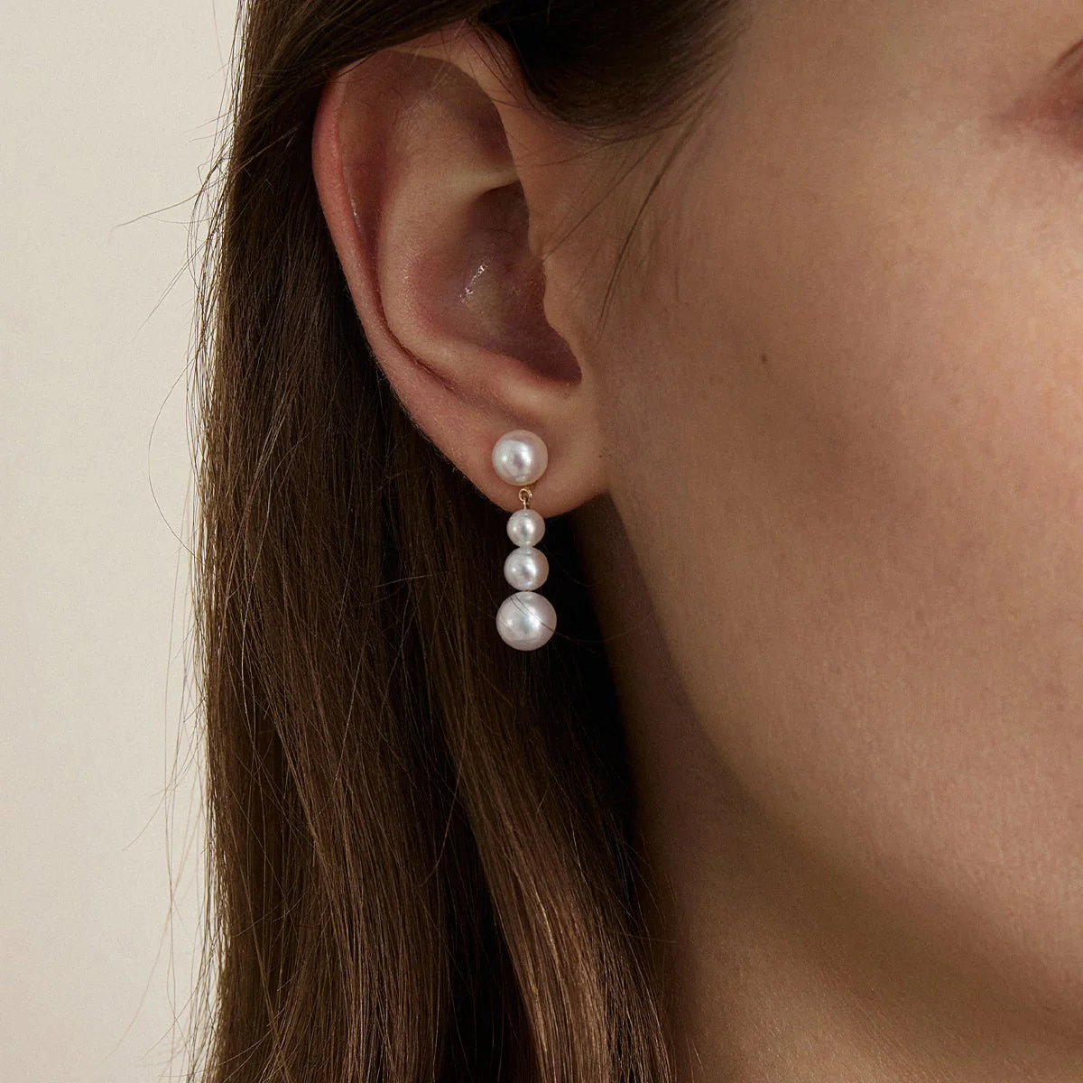 Freshwater Pearls 14K Gold Gradient Breeze Earrings - Image 5