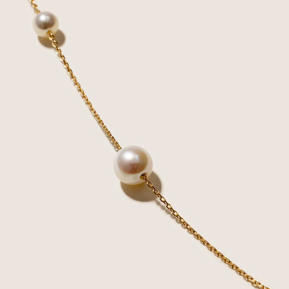 Freshwater Pearls 14K Gold Lab-Grown Diamonds Hidden Glint Necklace - Image 6