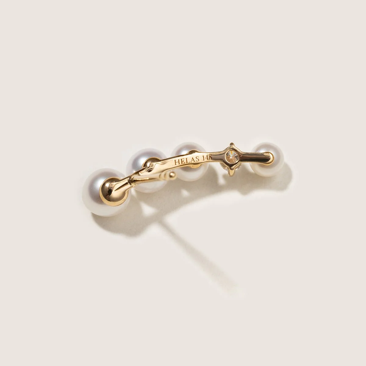 Freshwater Pearls 14K Gold Lab-Grown Diamonds Sudden Spark Earrings - Image 4