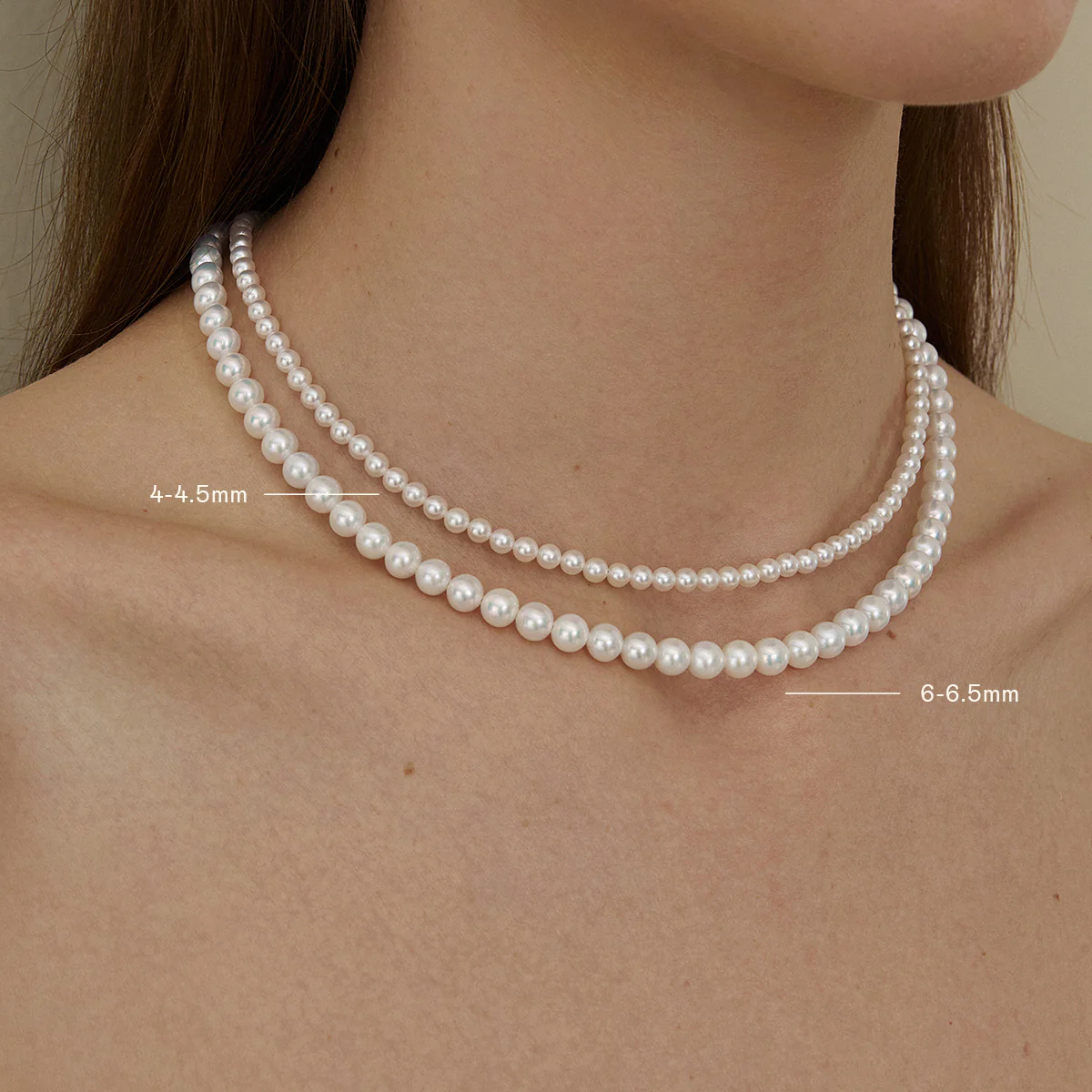 GUILD Certificate Noble Aurora Freshwater Pearl 18K Gold H Mark Strand Necklace - Image 2