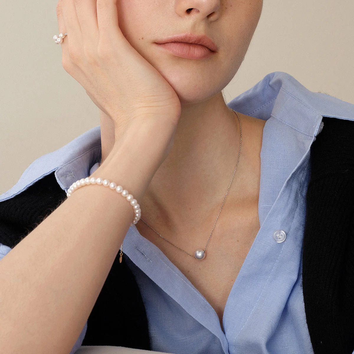 Akoya 18K Gold Pearl Necklace - Image 13