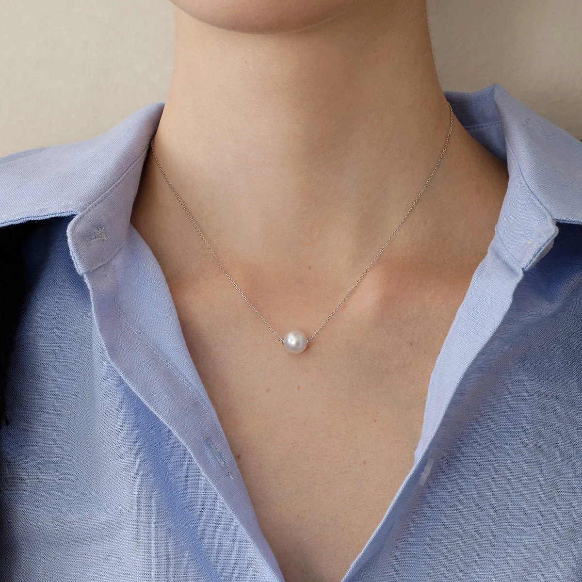 Akoya 18K Gold Pearl Necklace - Image 4