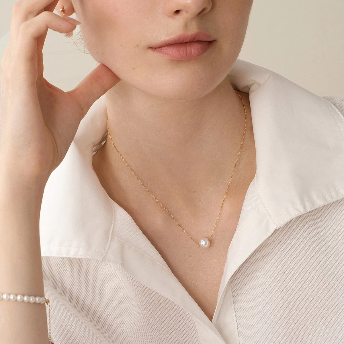 Akoya 18K Gold Pearl Necklace - Image 9