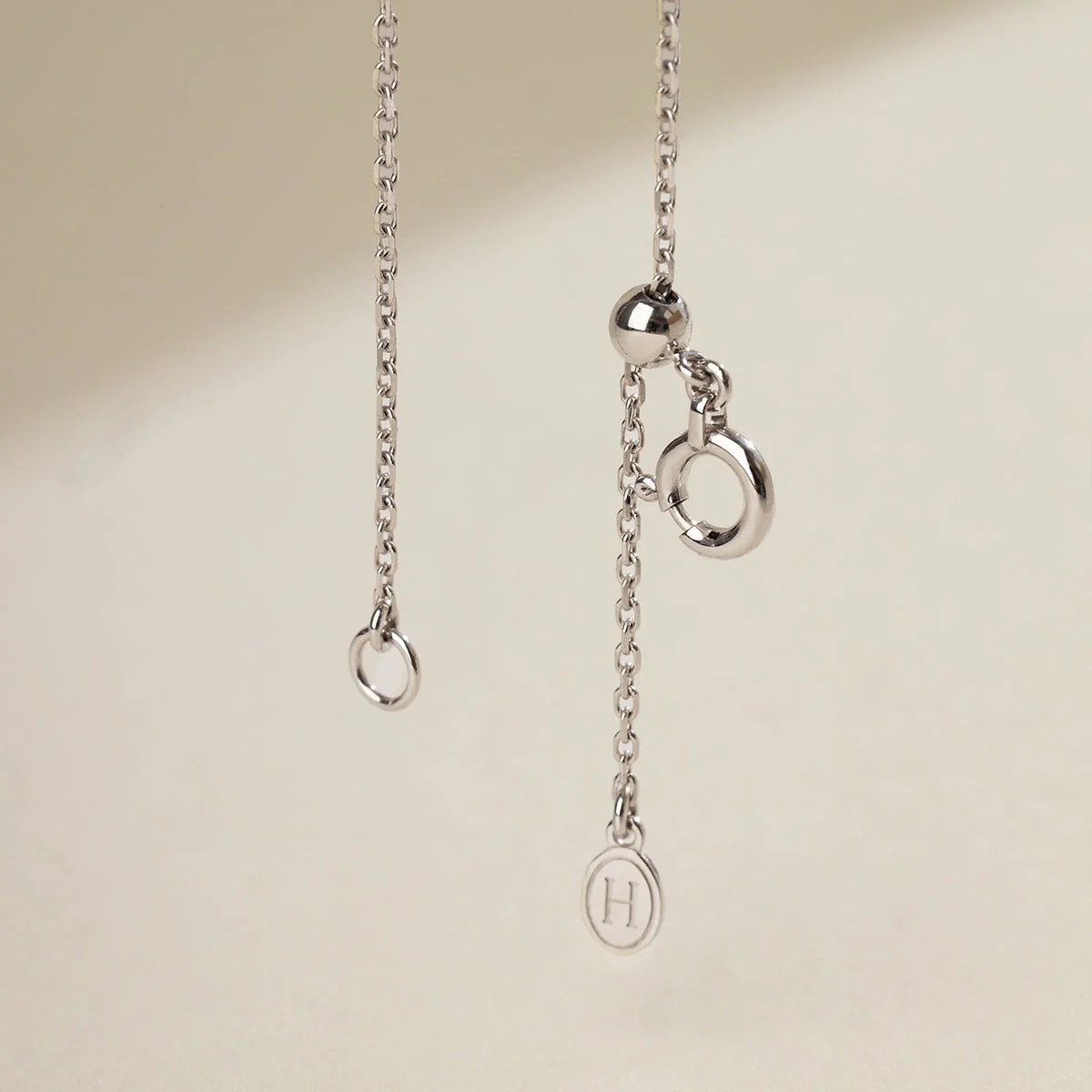 Akoya Saltwater Pearl 18K White Gold Balance Beam Diamond Necklace - Image 6