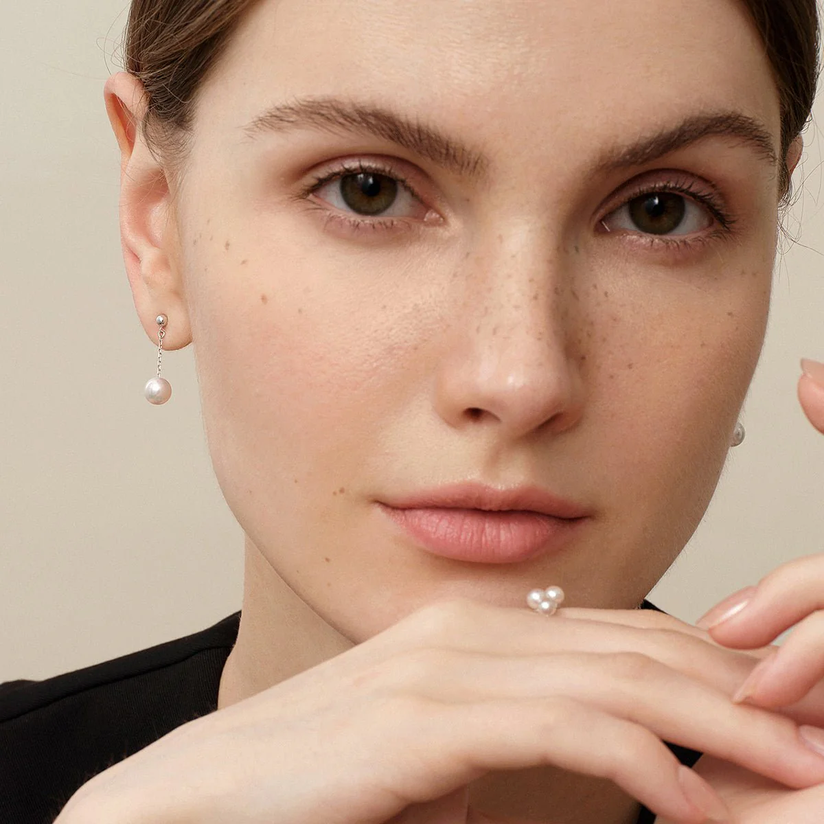 Akoya Pearl 18K Gold Long Stud Earrings - Image 14