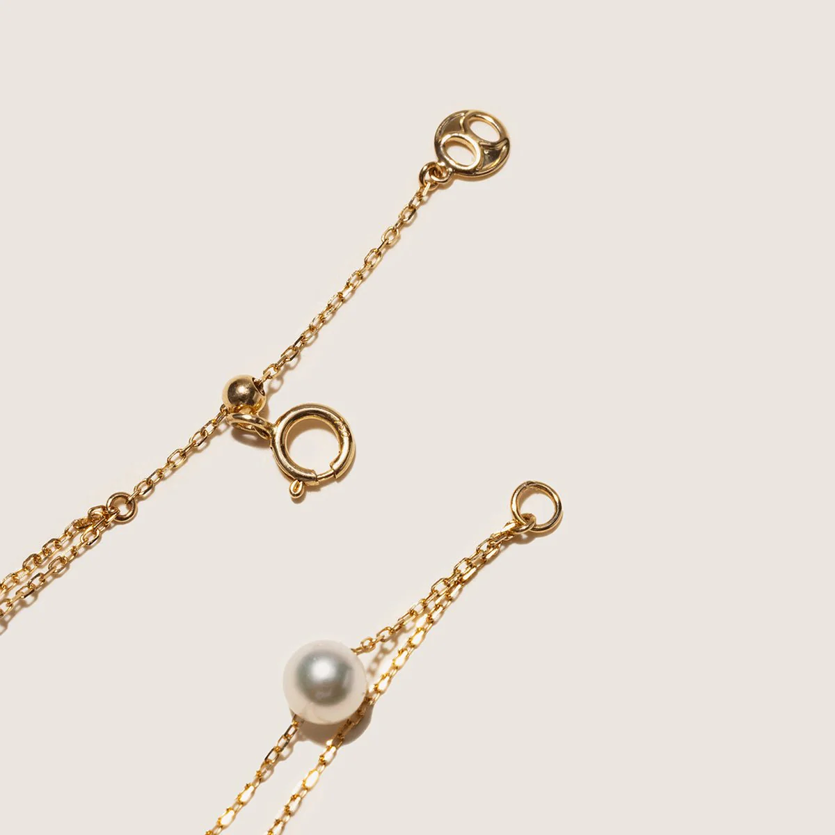 Akoya Pearl 18K Gold Baby's Breath Double Strand Bracelet - Image 8