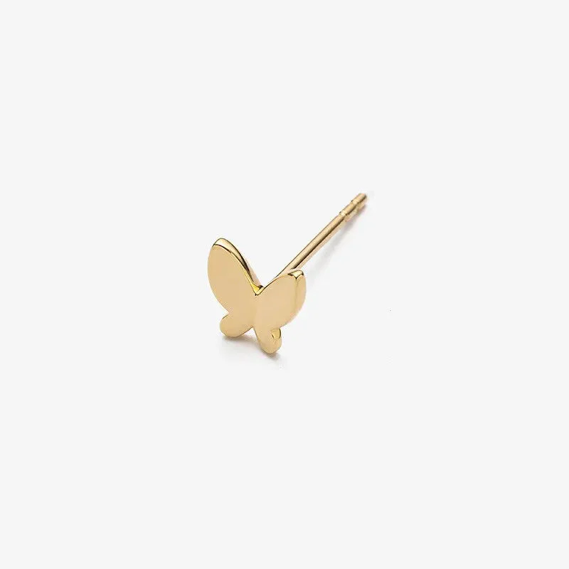 18K Gold Butterfly Ear Studs - Image 3