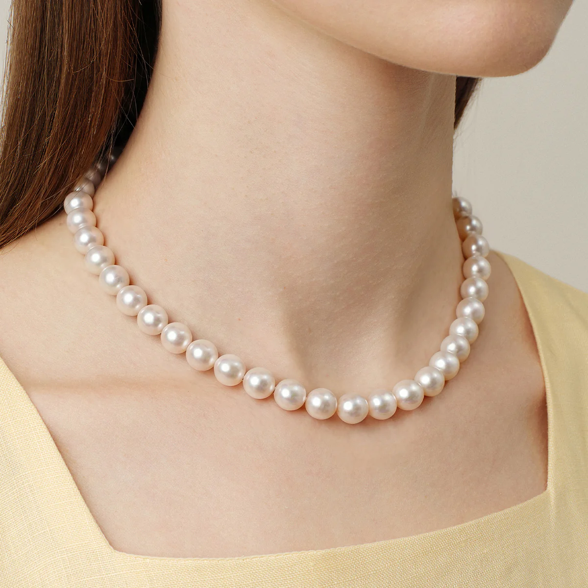 Oval Freshwater Pearl 925 Sterling Silver Cubic Zirconia Double Clasp Necklace - Image 4