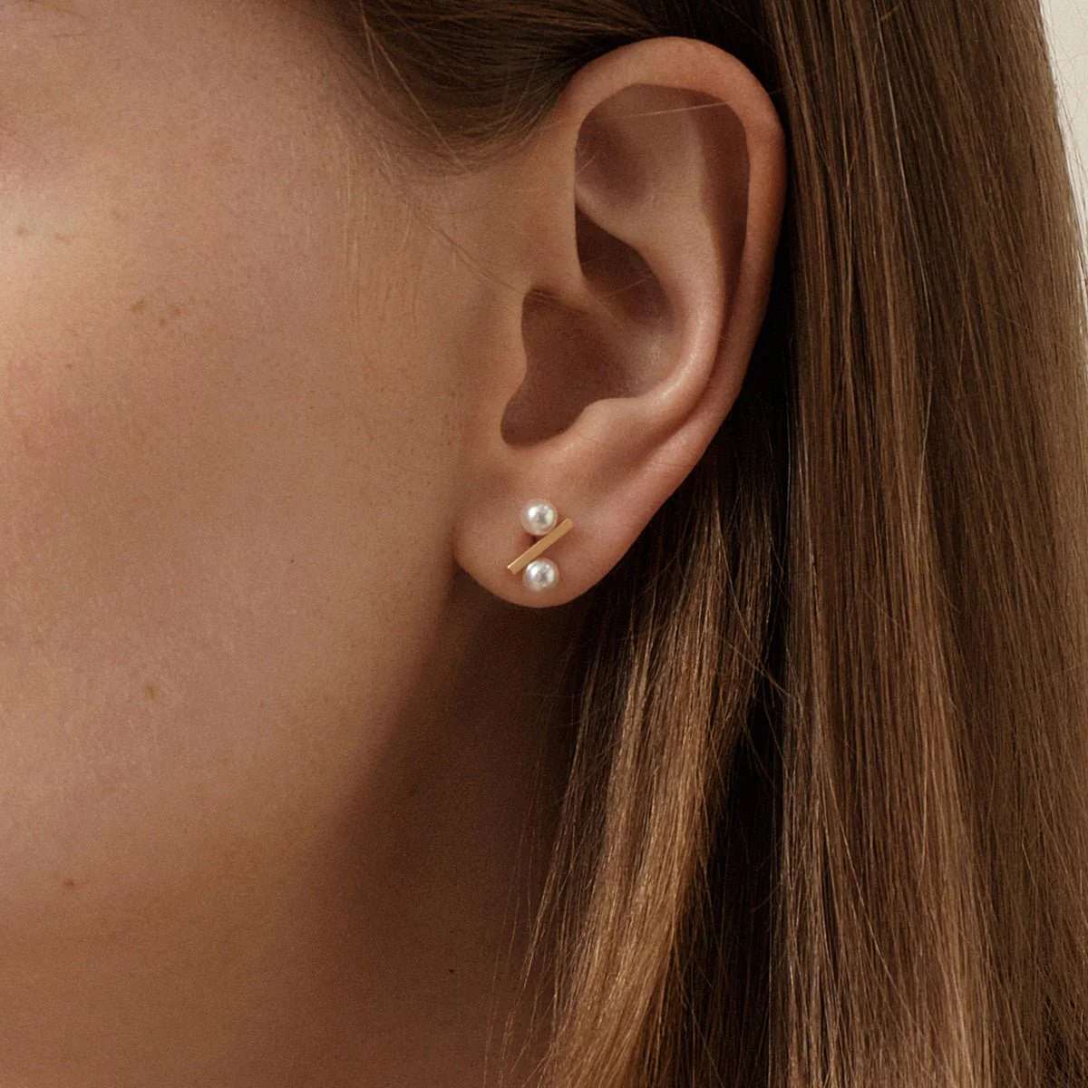 Akoya Saltwater Pearl Earrings 18K Gold Earrings - Image 5