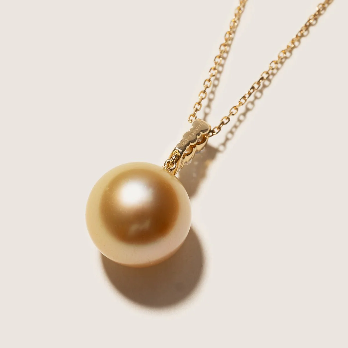 South Sea Golden Pearl 14K Gold Lab-grown Diamonds Dawn Pendant Necklace - Image 4